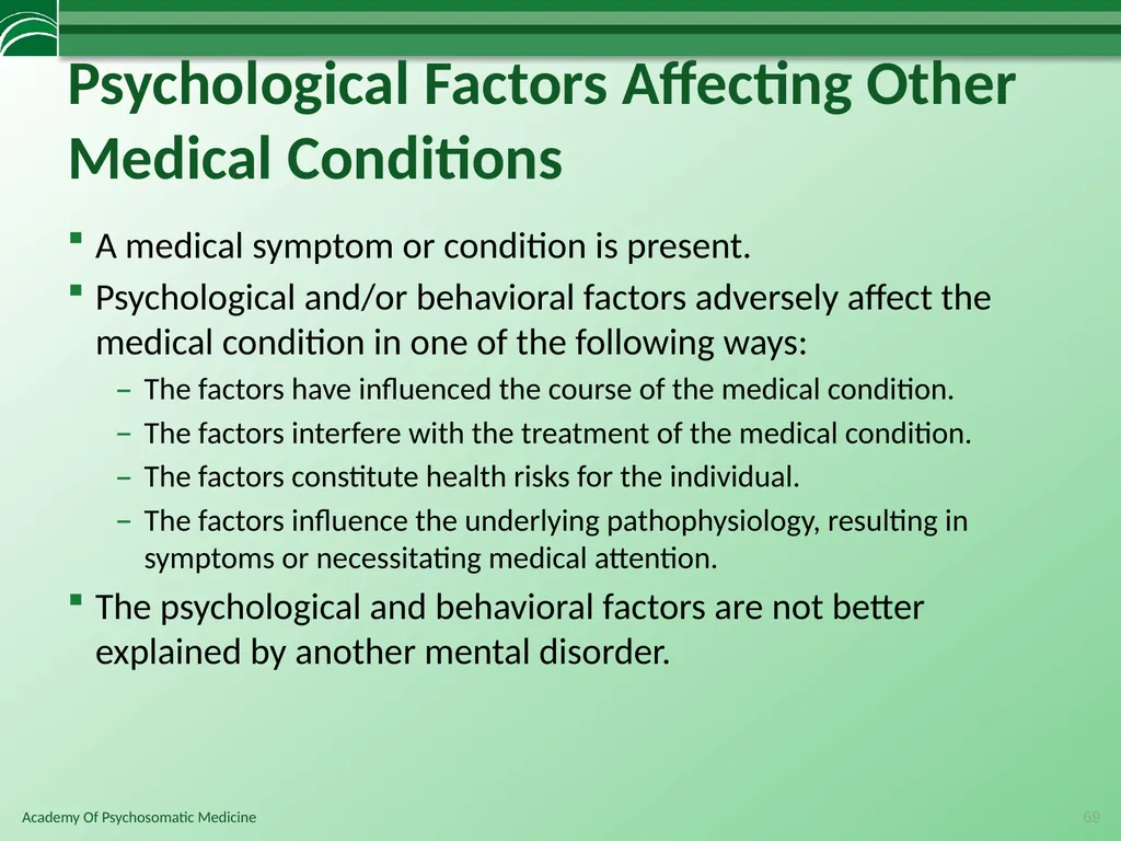 Somatoform Disorders, Factitious Disorder and - slide 69 of 97