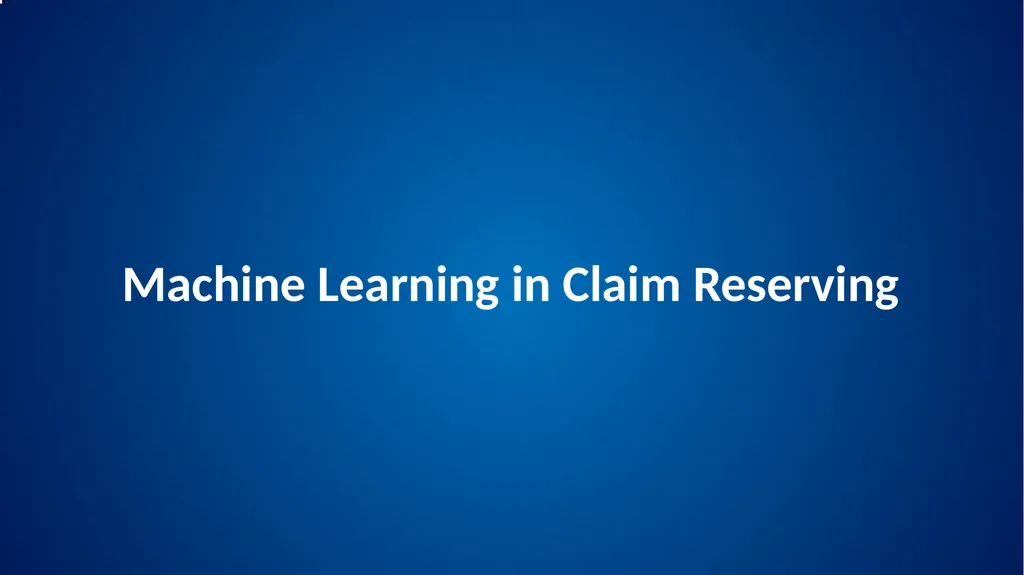 Estimation of Individual Claim Liabilities A - slide 8 of 28