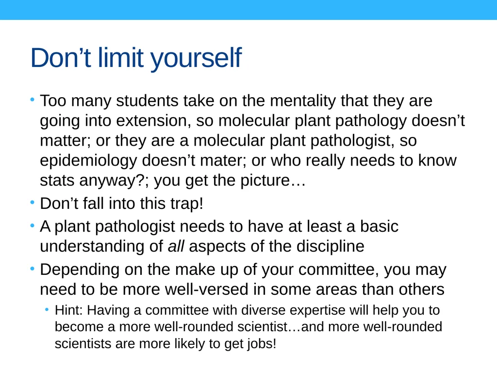 Preparing for your qualifying exam or defense Yes - slide 6 of 13