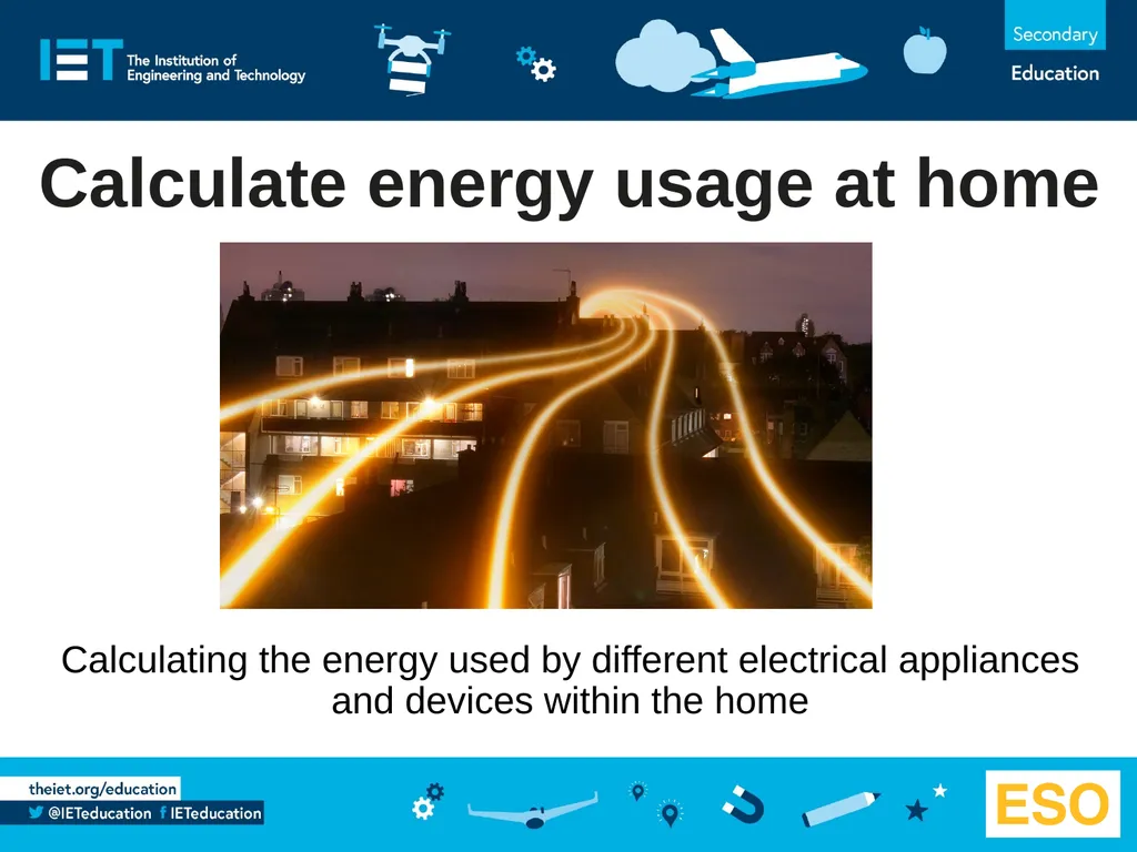 Calculating the energy used by different