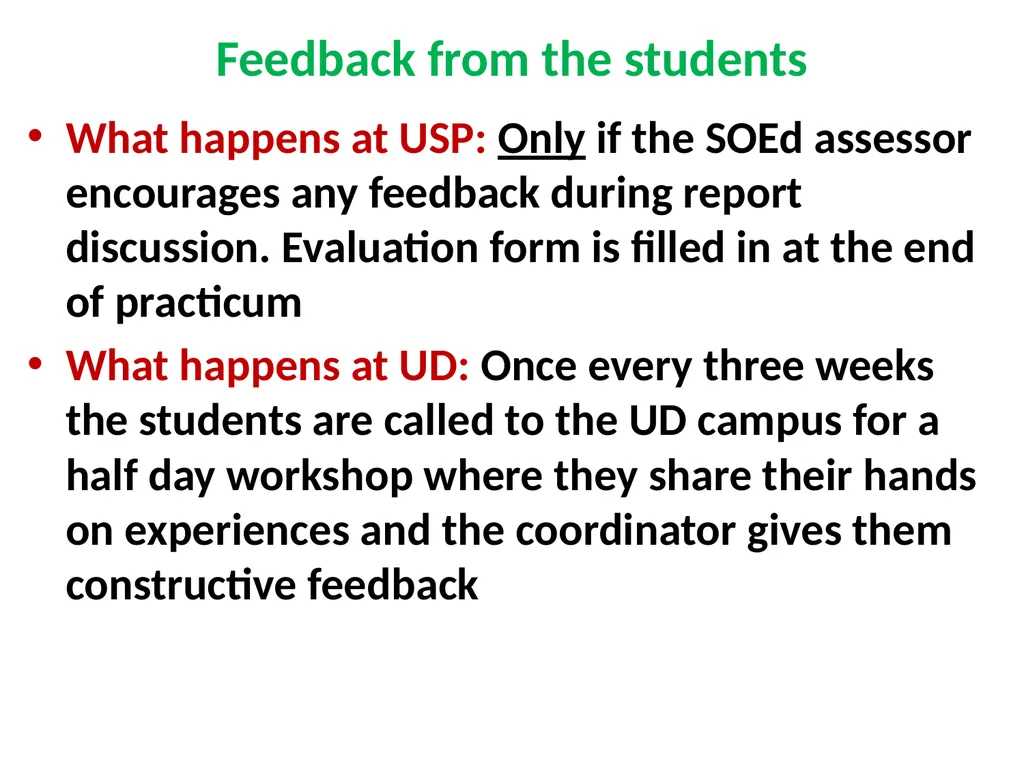 Teaching Practice: a comparative study of the USP - slide 12 of 18
