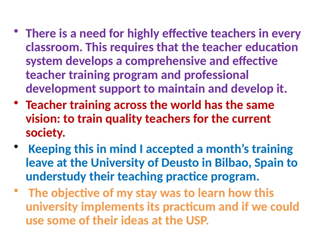 Teaching Practice: a comparative study of the USP - slide 2 of 18