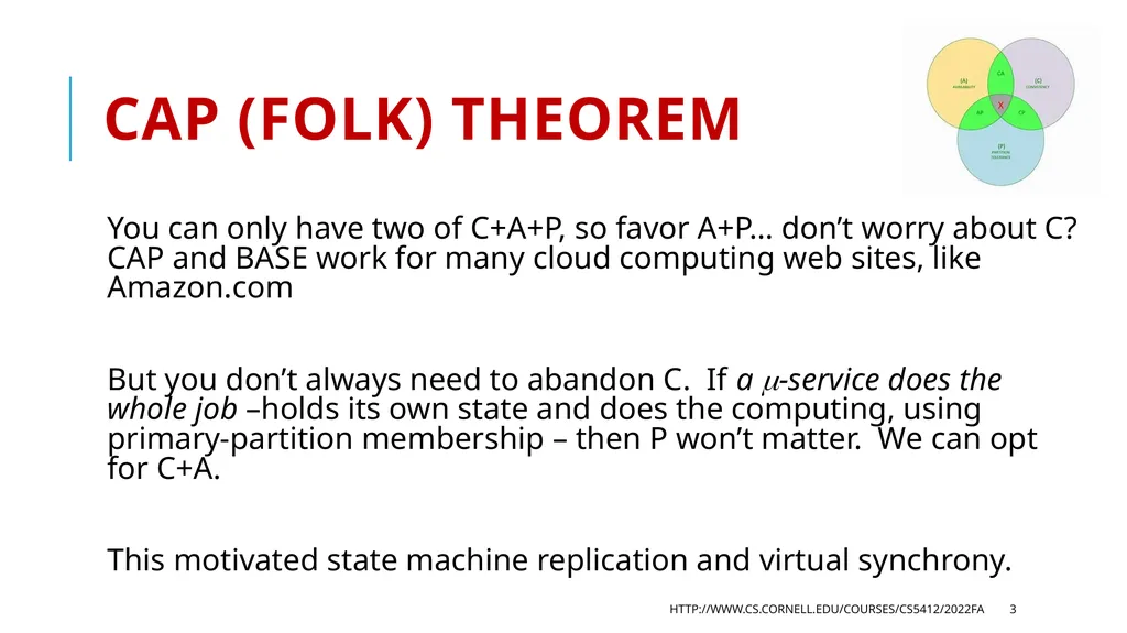 CS5412 / Replication and Consistency - slide 3 of 22