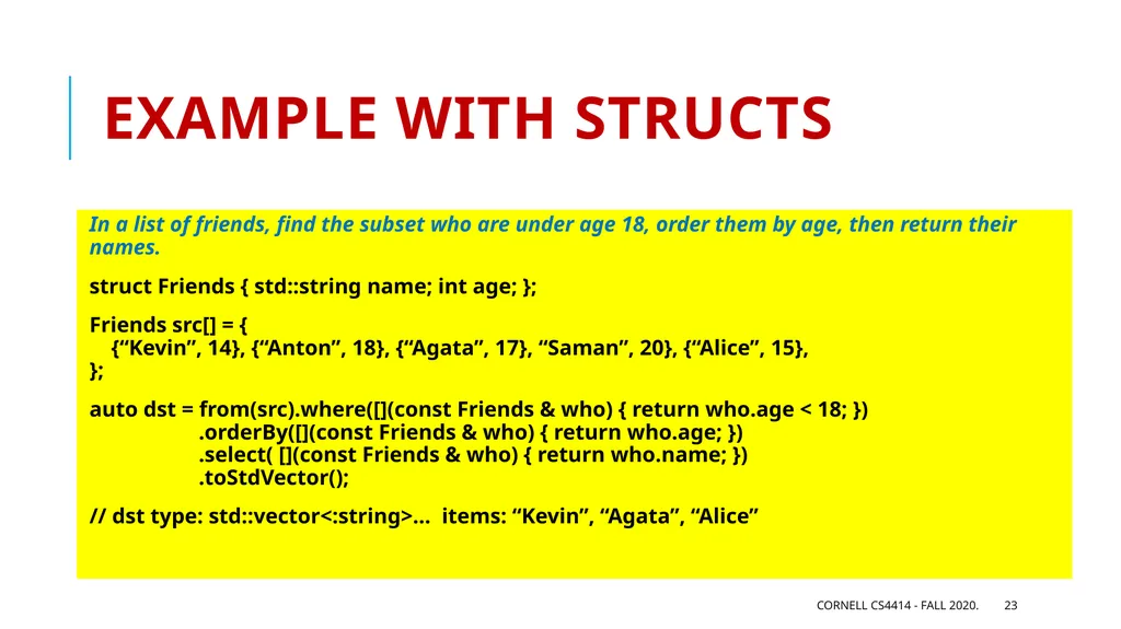 CS 5412/Lecture 18 Accessing Collections Ken - slide 23 of 44