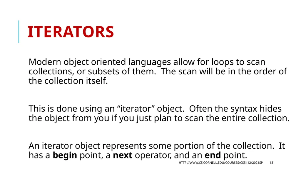CS 5412/Lecture 18 Accessing Collections Ken - slide 13 of 44