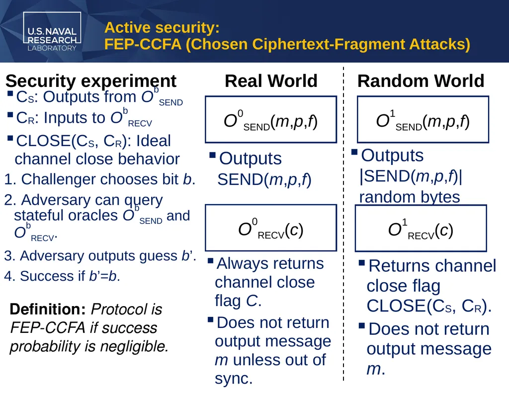 Security Notions for Fully Encrypted Protocols - slide 10 of 23