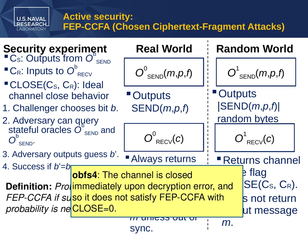 Security Notions for Fully Encrypted Protocols - slide 11 of 23