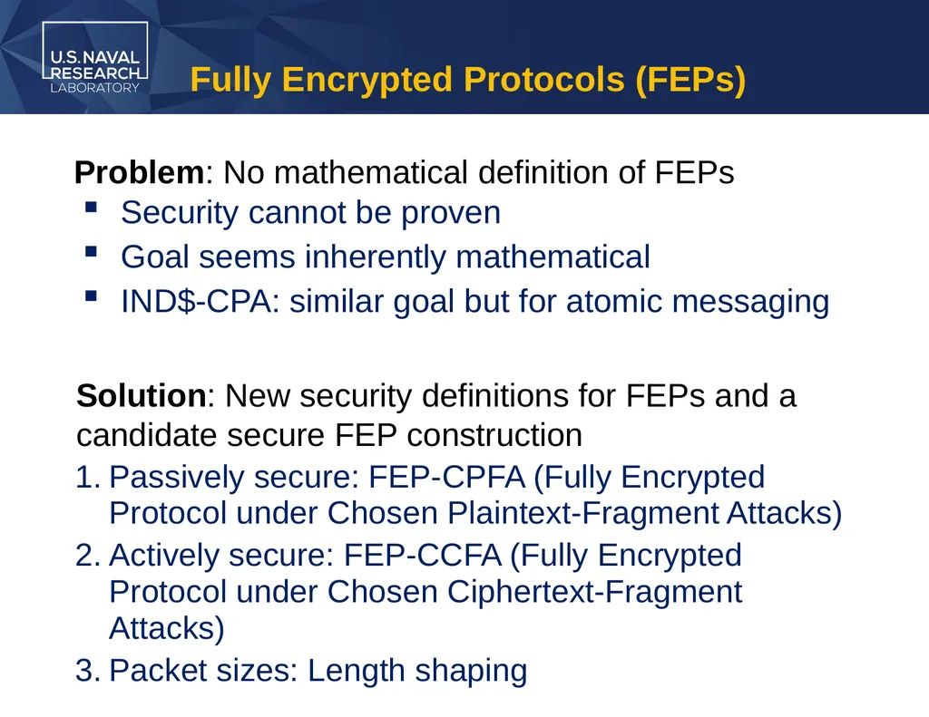Security Notions for Fully Encrypted Protocols - slide 3 of 23