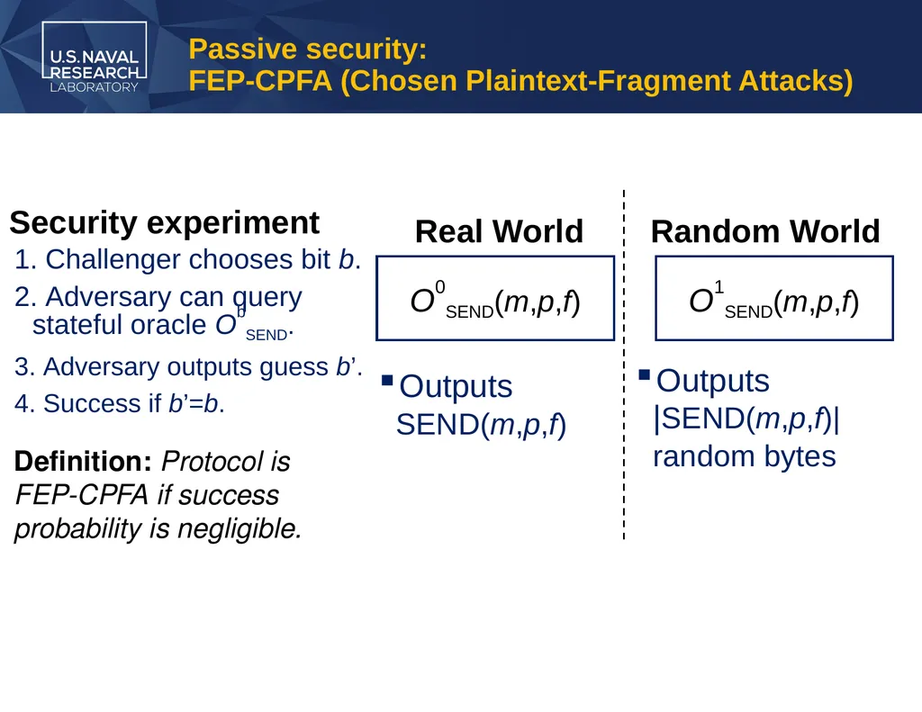 Security Notions for Fully Encrypted Protocols - slide 8 of 23