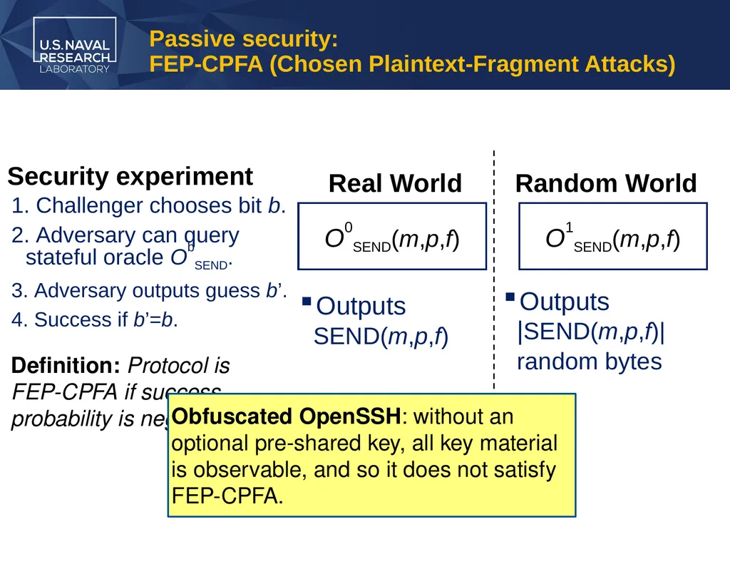 Security Notions for Fully Encrypted Protocols - slide 9 of 23