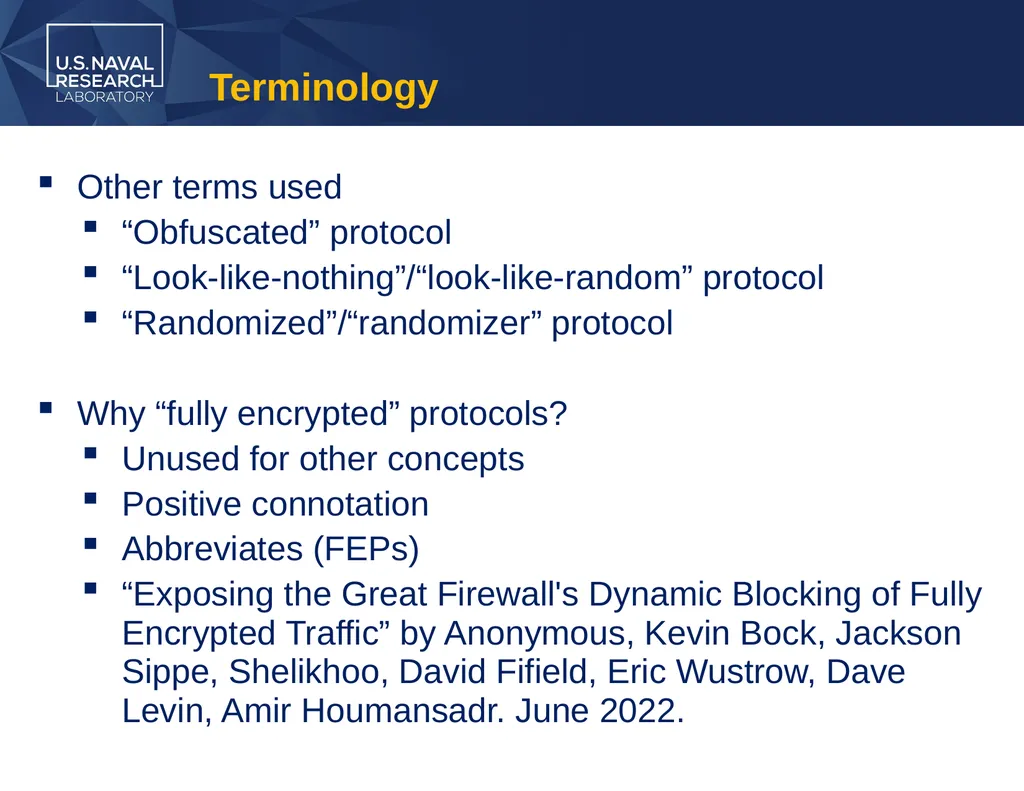 Security Notions for Fully Encrypted Protocols - slide 4 of 23