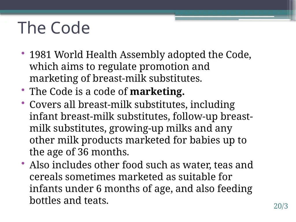 Session 20. The International Code 20/1 © - slide 3 of 3