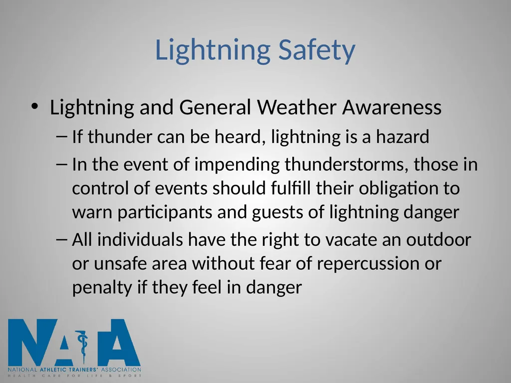 Lightning Safety in Intercollegiate Athletics - slide 3 of 10
