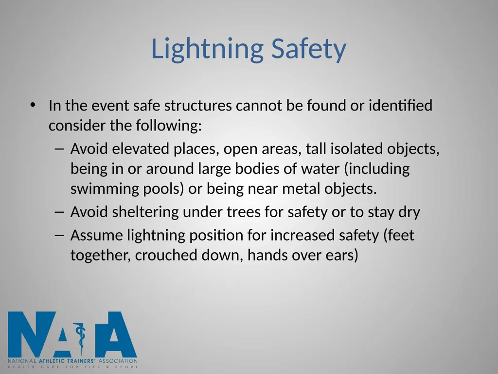 Lightning Safety in Intercollegiate Athletics - slide 7 of 10