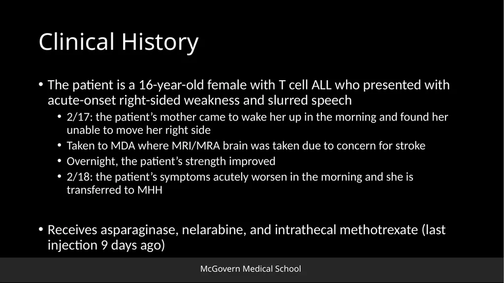 Methotrexate-related Leukoencephalopathy Sungita - slide 2 of 20