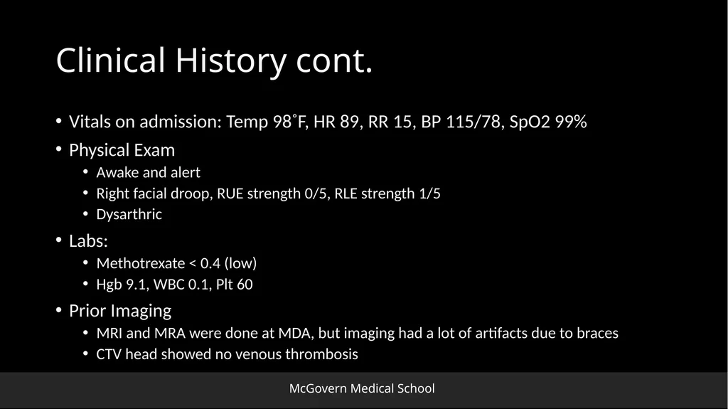 Methotrexate-related Leukoencephalopathy Sungita - slide 3 of 20