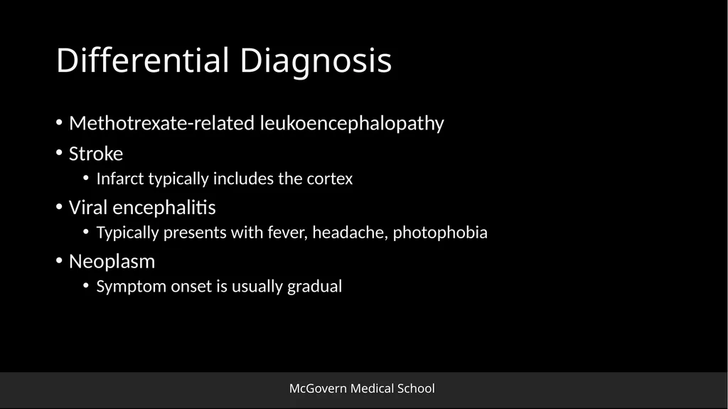 Methotrexate-related Leukoencephalopathy Sungita - slide 10 of 20