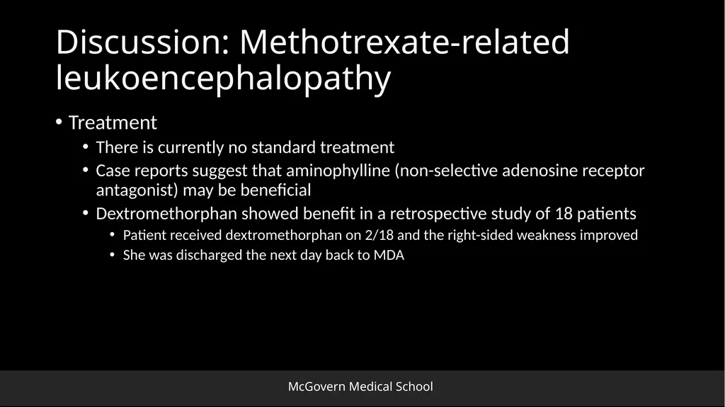 Methotrexate-related Leukoencephalopathy Sungita - slide 14 of 20