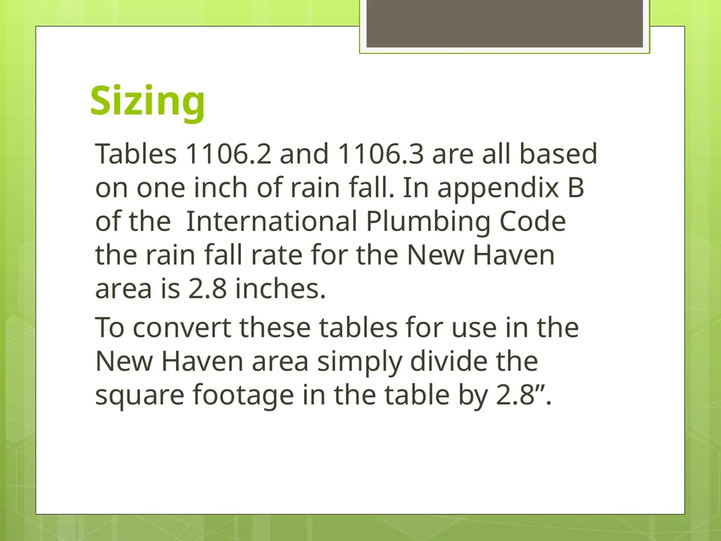 Chapter 3.1 Storm Drainage Sizing Building Drain & - slide 11 of 23