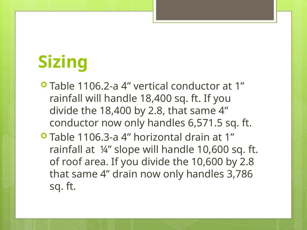 Chapter 3.1 Storm Drainage Sizing Building Drain & - slide 12 of 23