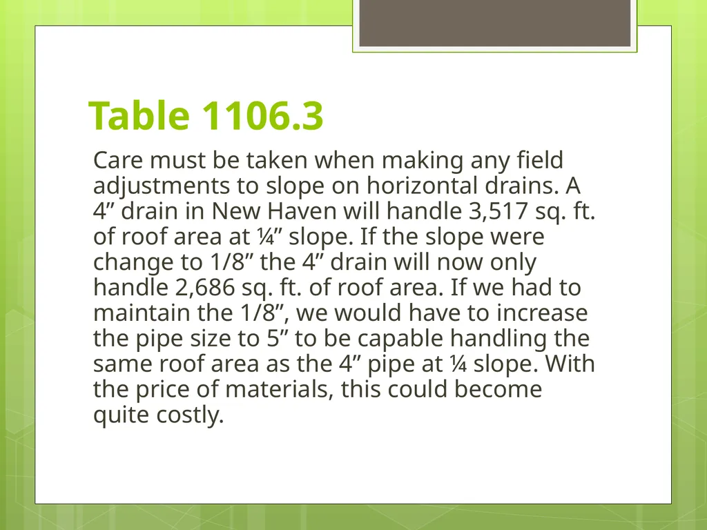 Chapter 3.1 Storm Drainage Sizing Building Drain & - slide 13 of 23
