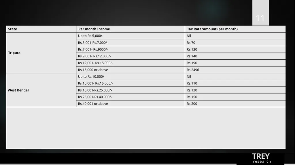 PROFESSIONAL TAX Prepared By PAMS Professional - slide 11 of 16