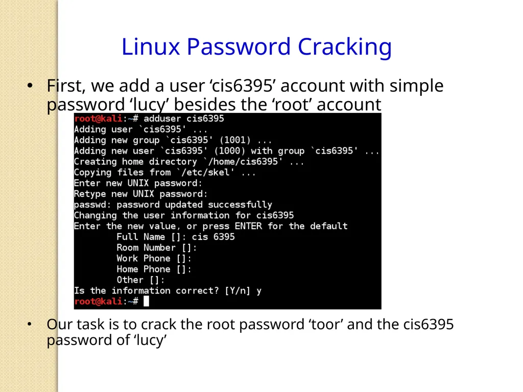 Penetration Testing Offline Password Cracking CIS - slide 12 of 15