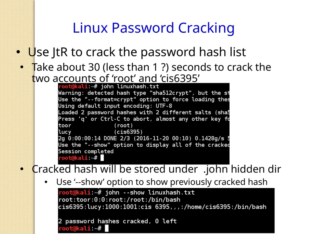 Penetration Testing Offline Password Cracking CIS - slide 15 of 15
