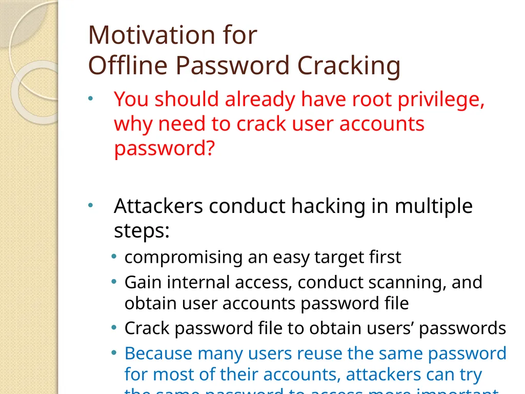 Penetration Testing Offline Password Cracking CIS - slide 4 of 15