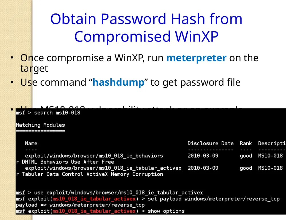 Penetration Testing Offline Password Cracking CIS - slide 6 of 15