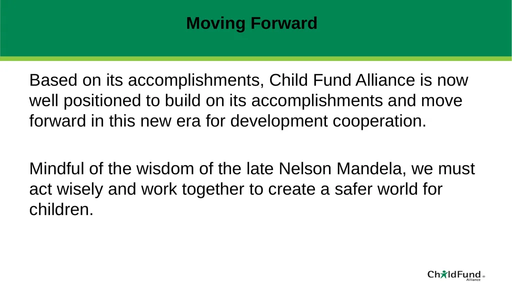 ChildFund Alliance Five Year Strategic Plan - slide 17 of 45