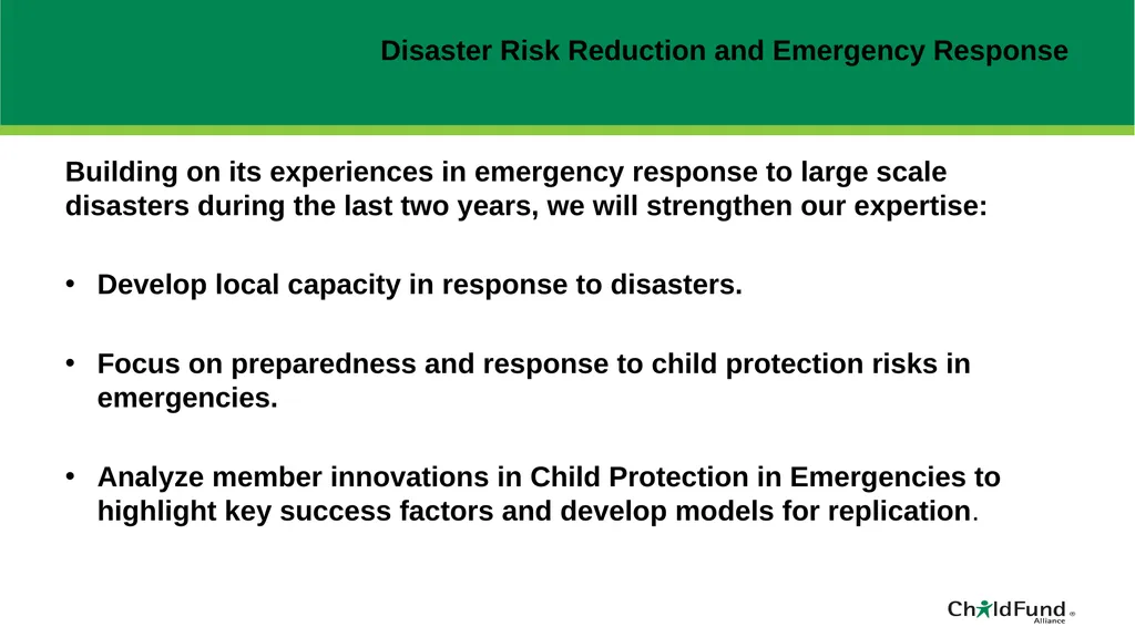 ChildFund Alliance Five Year Strategic Plan - slide 38 of 45