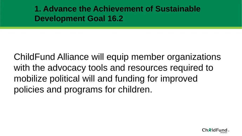 ChildFund Alliance Five Year Strategic Plan - slide 19 of 45
