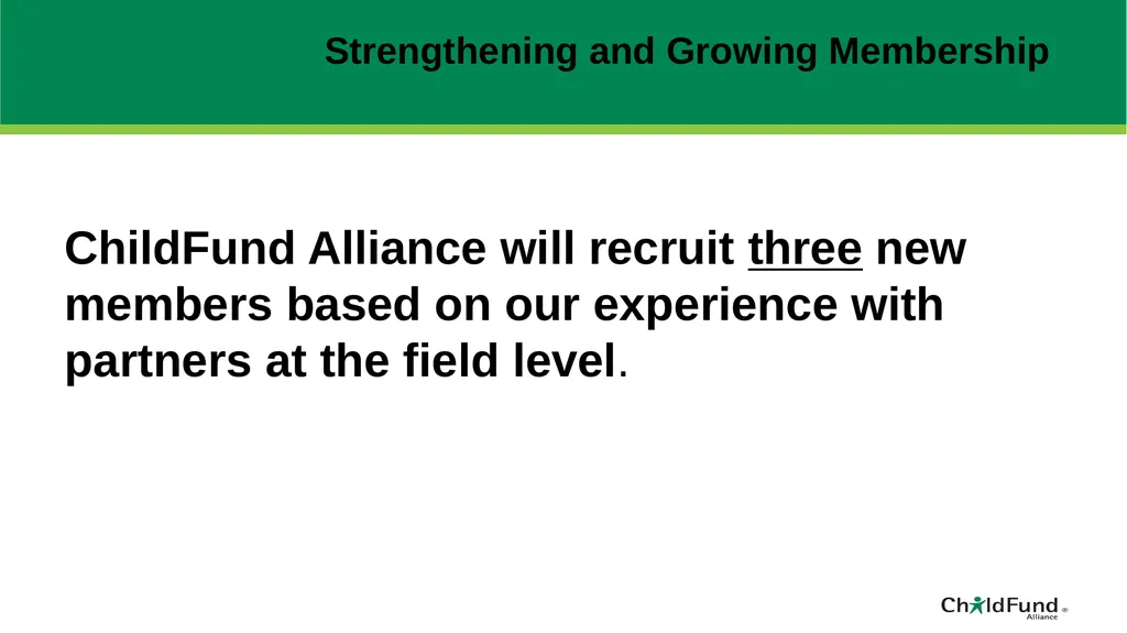 ChildFund Alliance Five Year Strategic Plan - slide 44 of 45