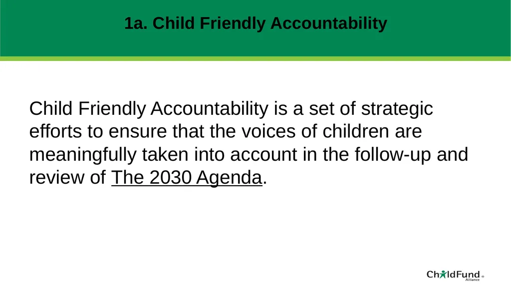 ChildFund Alliance Five Year Strategic Plan - slide 28 of 45