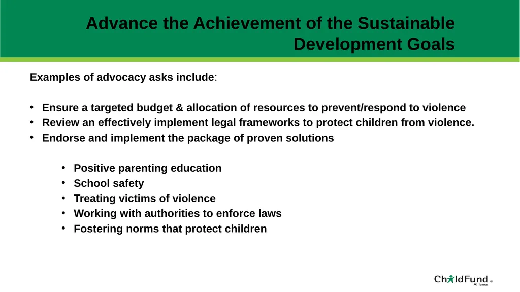 ChildFund Alliance Five Year Strategic Plan - slide 21 of 45