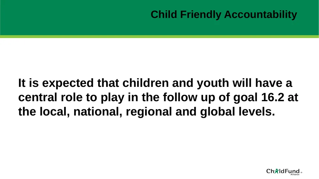 ChildFund Alliance Five Year Strategic Plan - slide 25 of 45