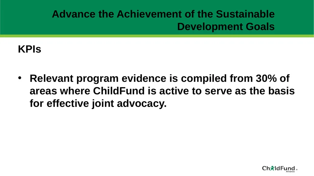 ChildFund Alliance Five Year Strategic Plan - slide 23 of 45
