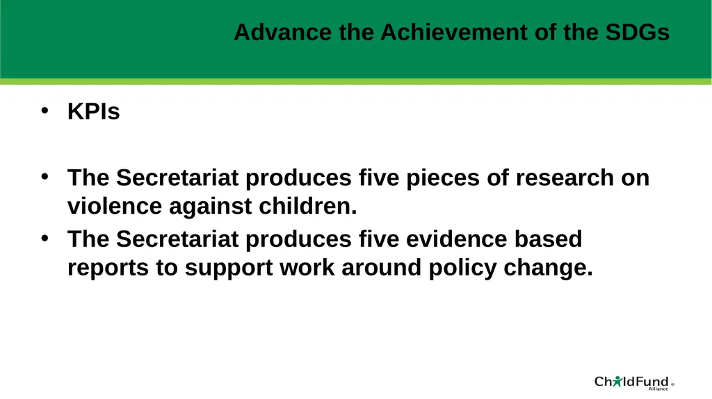 ChildFund Alliance Five Year Strategic Plan - slide 24 of 45