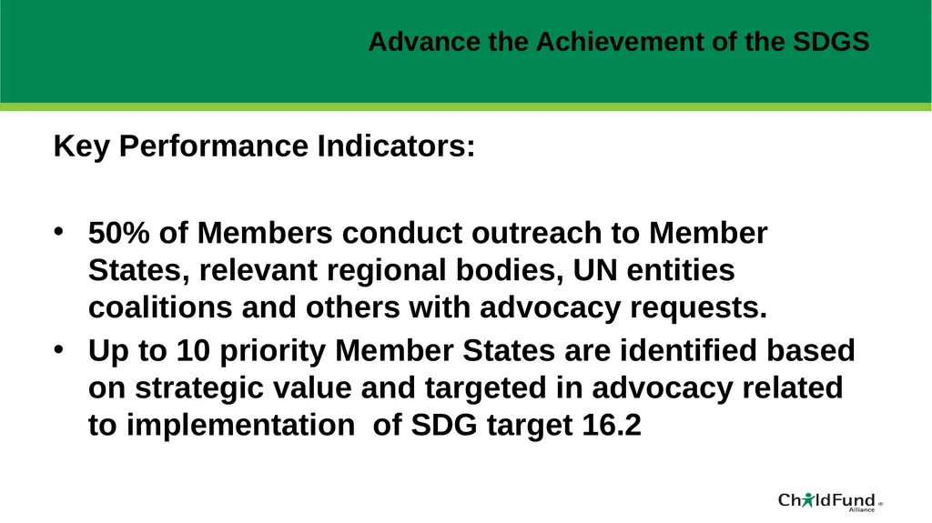 ChildFund Alliance Five Year Strategic Plan - slide 22 of 45