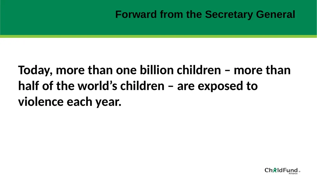 ChildFund Alliance Five Year Strategic Plan - slide 4 of 45