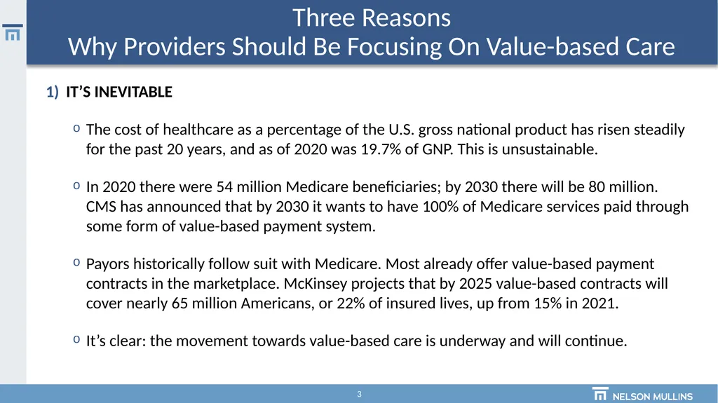 The Future of Value-Based Care and the Emerging - slide 3 of 11