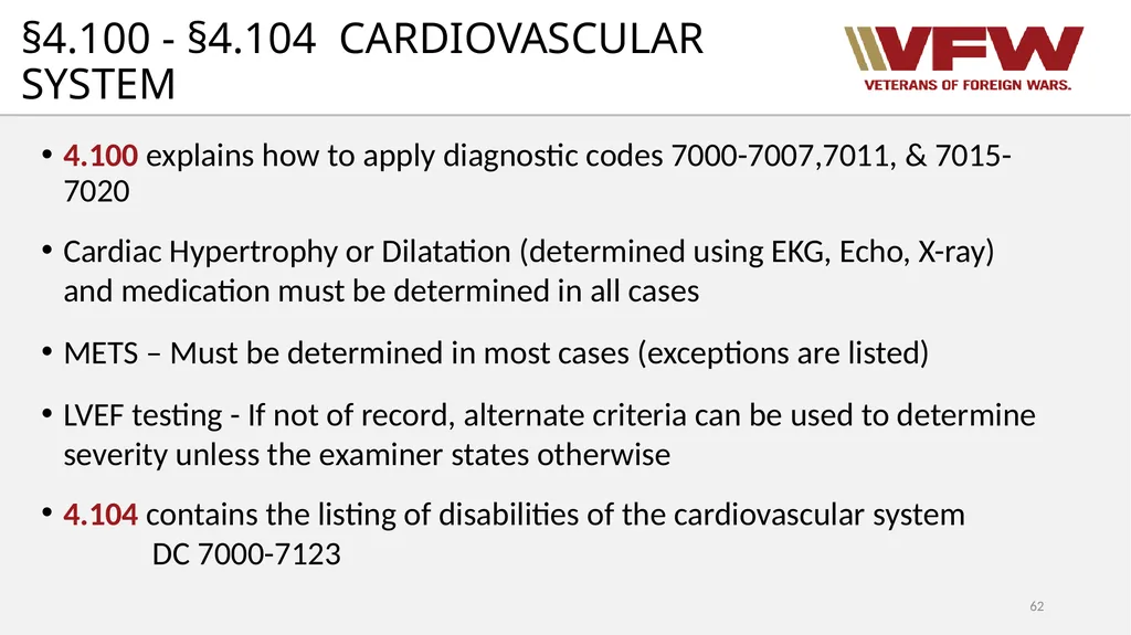 38 CFR Part 4 Schedule for Rating Disabilities 1 - slide 62 of 84