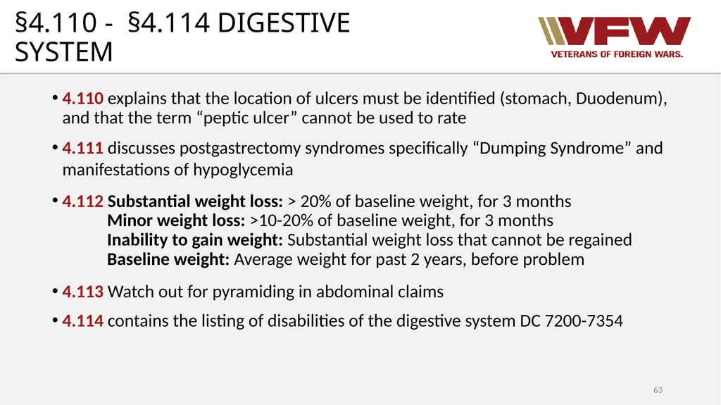 38 CFR Part 4 Schedule for Rating Disabilities 1 - slide 63 of 84