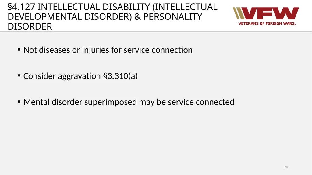 38 CFR Part 4 Schedule for Rating Disabilities 1 - slide 70 of 84