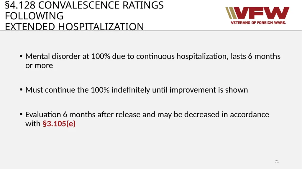 38 CFR Part 4 Schedule for Rating Disabilities 1 - slide 71 of 84