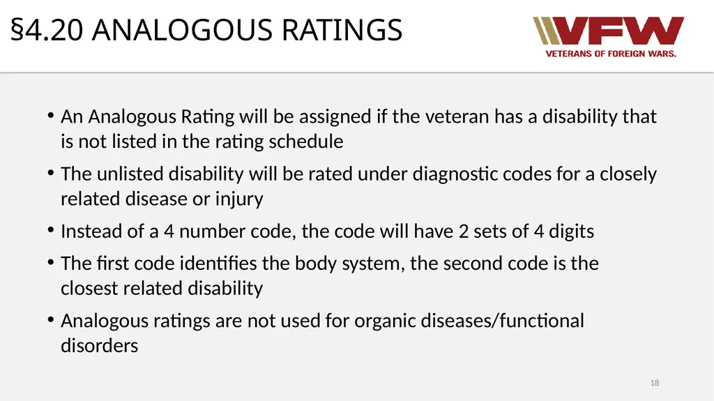 38 CFR Part 4 Schedule for Rating Disabilities 1 - slide 18 of 84