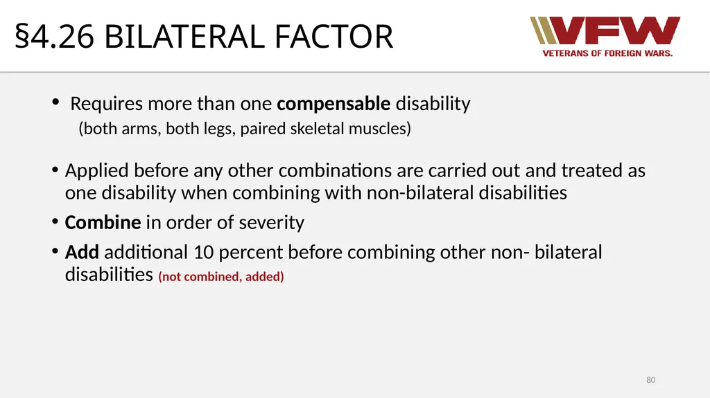 38 CFR Part 4 Schedule for Rating Disabilities 1 - slide 80 of 84