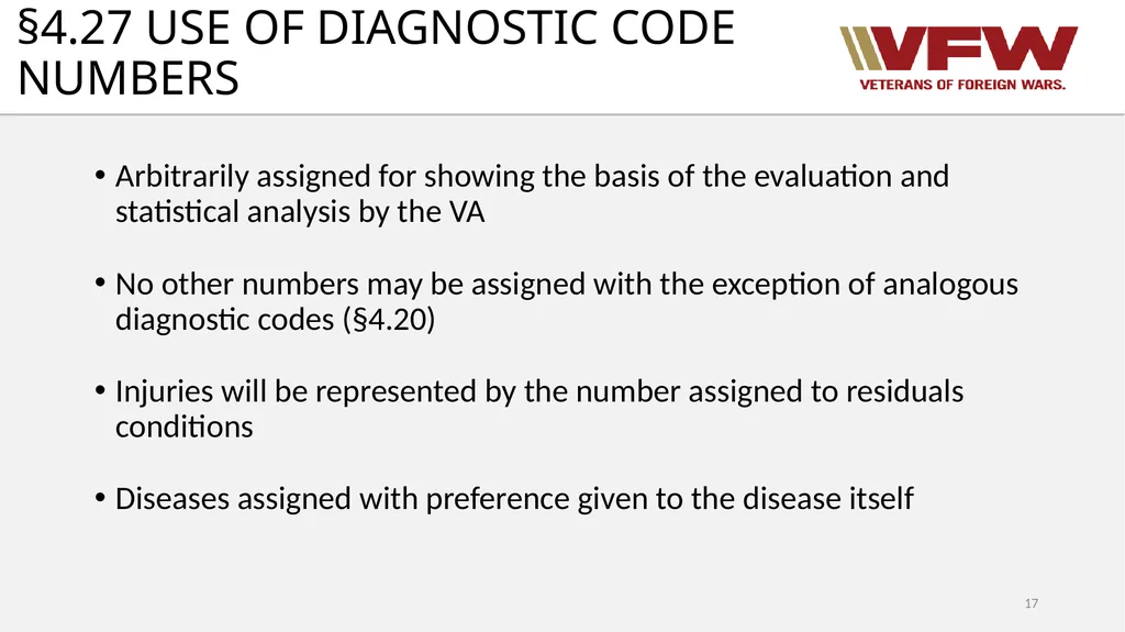 38 CFR Part 4 Schedule for Rating Disabilities 1 - slide 17 of 84