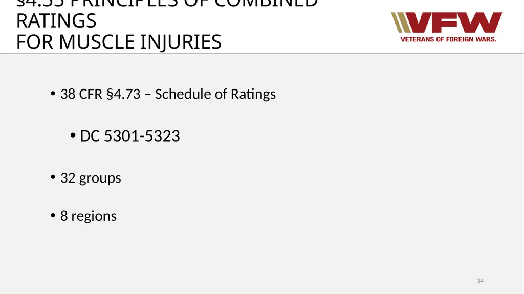 38 CFR Part 4 Schedule for Rating Disabilities 1 - slide 34 of 84